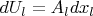 $dU_l=A_ldx_l$