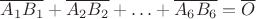 $\overline{A_1B_1} + \overline{A_2B_2} + &hellip; + \overline{A_6B_6} = \overline{O} $