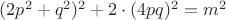 $(2p^2+q^2)^2+2\cdot(4pq)^2=m^2$