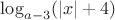 $\log_{a-3}(|x|+4)$