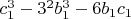 $c_1^3  - 3^2 b_1^3  - 6b_1 c_1 $