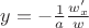 $y=-\frac{1}{a}\frac{w_x&rsquo;}{w}$