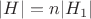 $|H|=n|H_1|$