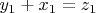 $y_1+x_1=z_1$