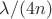 $\lambda/(4n)$