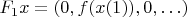 $F_1 x = (0, f(x(1)), 0, \ldots)$