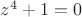 $z^4+1=0$