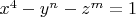 $x^4-y^n-z^m=1$