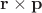 $\mathbf{r \times p}$