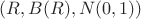 $(R,B(R),N(0,1))$