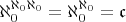 $\aleph_0^{\aleph_0 \aleph_0} = \aleph_0^{\aleph_0} = \mathfrak{c}$
