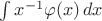 $\int x^{-1}\varphi(x)\,dx$