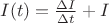 $I(t)=\frac{\Delta I}{\Delta t}+I$
