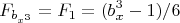 $$ F_{b_{x^3}}= F_1 =(b_x^3-1)/6$$