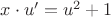 $ x\cdot u' = u^2 + 1 $
