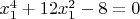 $x_1^4+12x_1^2-8=0$