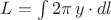 $L=\int2\pi\,y\cdot dl$