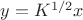 $y=K^{1/2}x$