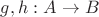 $g,h : A \to B$