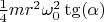 $\frac{1}{4} m r^2 \omega_0^2 \tg(\alpha)$