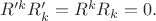 $R'^kR'_k=R^kR_k=0.$