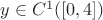 $y\in C^1([0,4])$