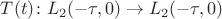 $T(t) \colon L_{2}(-\tau,0) \to L_{2}(-\tau,0)$