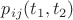 $p_{ij}(t_1, t_2)$