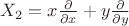 $X_2=x\frac{\partial}{\partial{x}}+y\frac{\partial}{\partial{y}}$