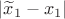 $| \widetilde x_1-x_1 |$