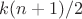 $k(n+1)/2$