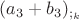 $(a_3+b_3)_{;_k}$