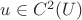 $u \in C^2(U)$
