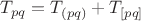 $T_{pq}=T_{(pq)}+T_{[pq]}$