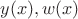 $y(x),w(x)$