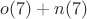 $o(7)+n(7)$