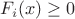 $F_i(x) \geq 0$