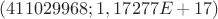 $(411029968;1,17277E+17)$