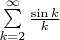 $
\[
\sum\limits_{k = 2}^\infty  {\frac{{\sin k}}{k}} 
\]$