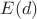 $E(d)$