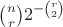$ \binom{n}{r}2^{-\binom{r}{2}}$ $ \binom{n}{r}2^{-\binom{r}{2}}$