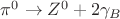$\pi^0 \to Z^0 + 2\gamma_B$