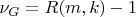 $\nu_G = R(m, k) - 1$