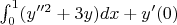 $\int_{0}^{1}(y''^2+3y)dx+y'(0)$
