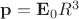 $\mathbf p=\mathbf E_0 R^3$