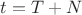$t = T+N$