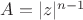 $A=|z|^{n-1}$ $A=|z|^{n-1}$