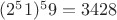 $(2^51) ^59 = 3428$
