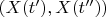 $(X(t'), X(t''))$