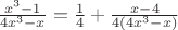 $\frac{x^3-1}{4x^3-x} = \frac{1}{4} + \frac{x-4}{4(4x^3-x)}$